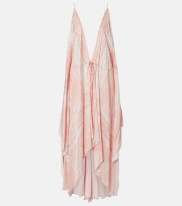 Printed asymmetric maxi dress | Balmain
