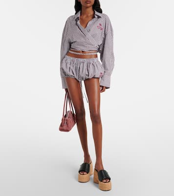 Gestreifte Shorts aus Baumwolle | The Attico