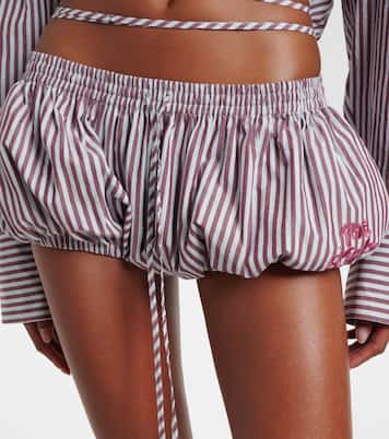 Gestreifte Shorts aus Baumwolle | The Attico