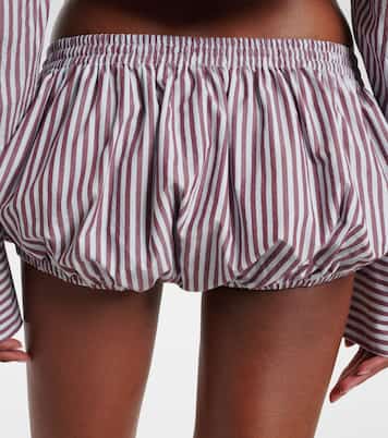 Gestreifte Shorts aus Baumwolle | The Attico