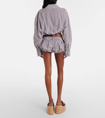 Gestreifte Shorts aus Baumwolle | The Attico