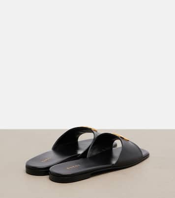 Double G leather slides | Gucci