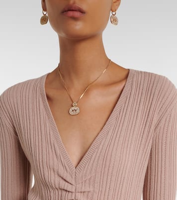 Gathered lace-trimmed cashmere sweater  | Valentino
