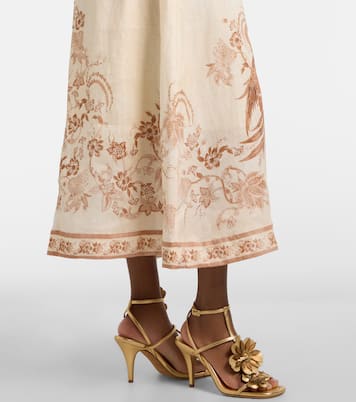 Indra floral linen midi dress | Zimmermann