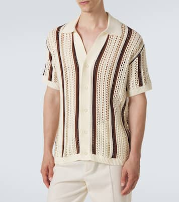 Pinto crochet striped cotton shirt | Frescobol Carioca