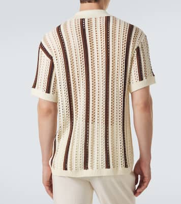 Pinto crochet striped cotton shirt | Frescobol Carioca