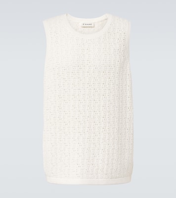 Crochet cotton-blend tank top | Frame