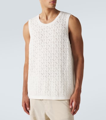 Crochet cotton-blend tank top | Frame