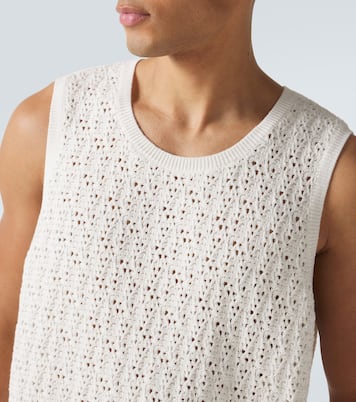 Crochet cotton-blend tank top | Frame