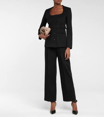 配腰带棉质华达呢夹克 | Alaïa