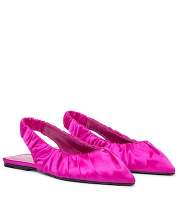 Roma satin slingback ballet flats | Khaite
