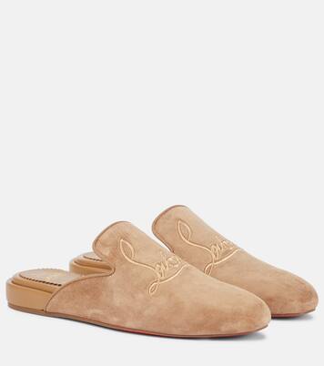 Navy Coolito Donna suede slippers | Christian Louboutin