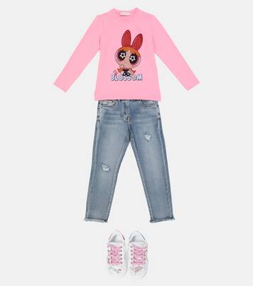 Powerpuff Girls embellished sweatshirt | Monnalisa