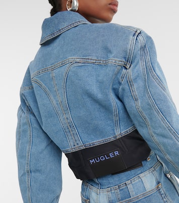 Cropped-Jacke mit Denim | Mugler