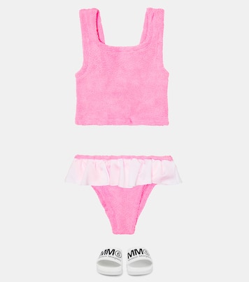 Olive ruffled bikini | Hunza G Kids