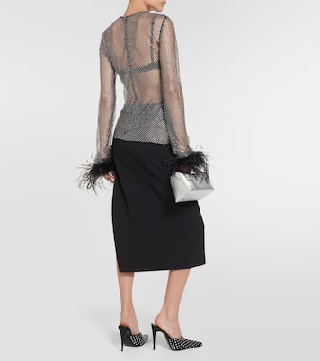 Verziertes Top mit Federn | Giuseppe di Morabito