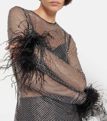 Verziertes Top mit Federn | Giuseppe di Morabito