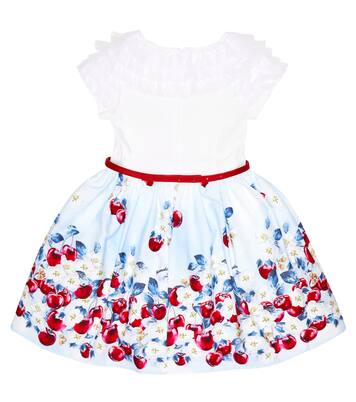 Printed cotton and tulle dress | Monnalisa