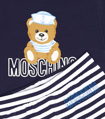 Baby cotton-blend T-shirt and leggings set | Moschino Kids
