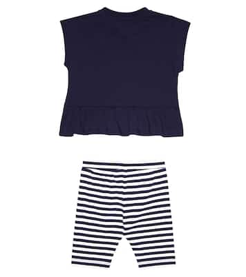 Baby cotton-blend T-shirt and leggings set | Moschino Kids
