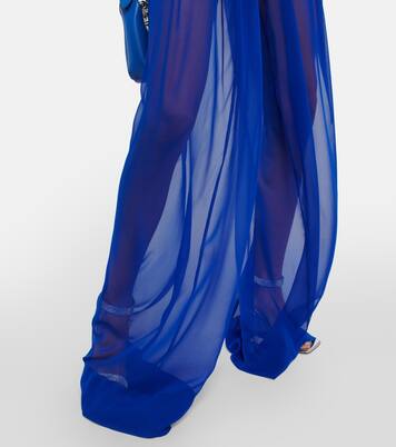 High-rise wide-leg silk pants | LaQuan Smith