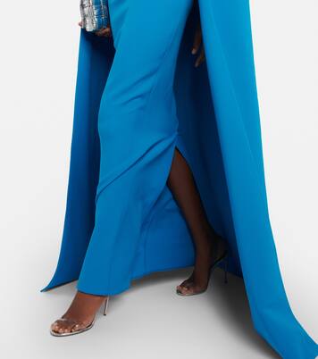 Cape crêpe maxi dress | Safiyaa