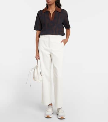 Leather-trimmed knit sneakers | Tod's