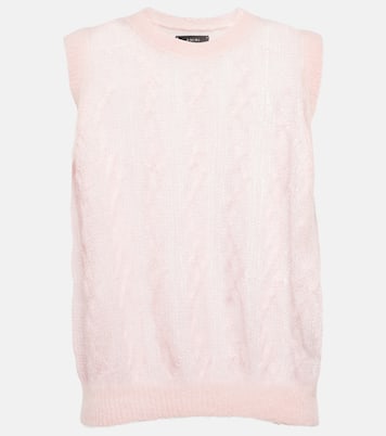 Pull sans manches en laine d'alpaga et mohair mélangés | Amiri