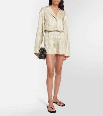 Logo silk shorts | Toteme