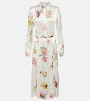 Robe midi Jane en soie à fleurs | Gabriela Hearst