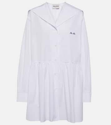Robe chemise en coton | Miu Miu
