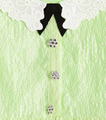 Lace-trimmed floral dress | Self-Portrait Kids