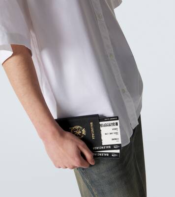 Smartphone- und Reisepassetui mit Leder | Balenciaga