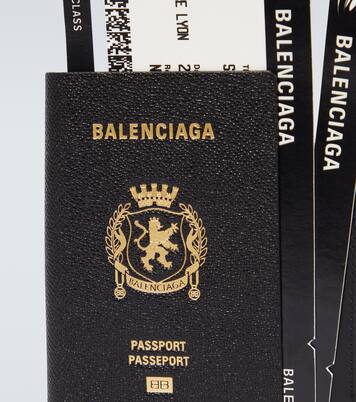 Smartphone- und Reisepassetui mit Leder | Balenciaga