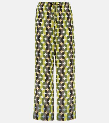 Pantalon ample à taille haute en crêpe | Dries Van Noten