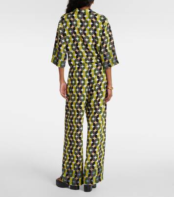 Pantalon ample à taille haute en crêpe | Dries Van Noten