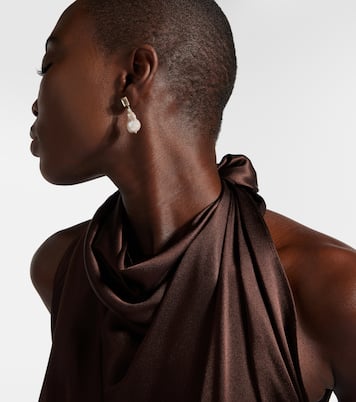 Boucles d'oreilles en or 14 ct, améthystes et perles baroques | Mateo