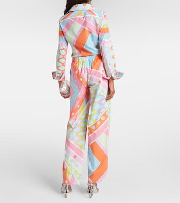 Gerade Mid-Rise-Hose Vivara aus Baumwolle | Pucci