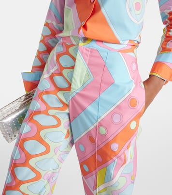 Gerade Mid-Rise-Hose Vivara aus Baumwolle | Pucci