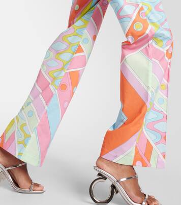 Gerade Mid-Rise-Hose Vivara aus Baumwolle | Pucci