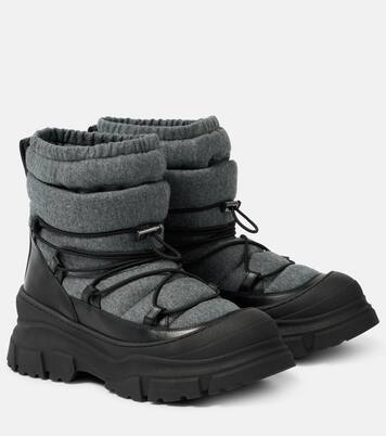 Leather-trimmed snow boots | Brunello Cucinelli