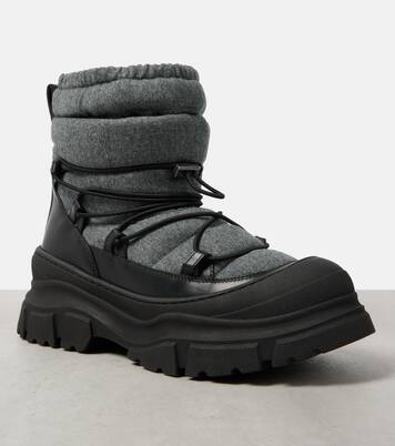 Leather-trimmed snow boots | Brunello Cucinelli