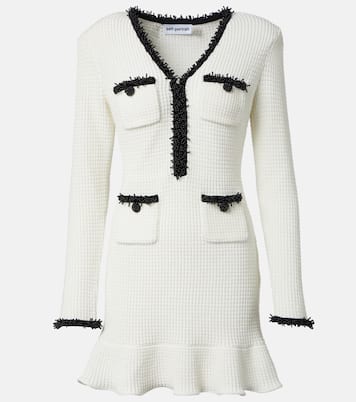 Verziertes Minikleid aus Strick | Self-Portrait