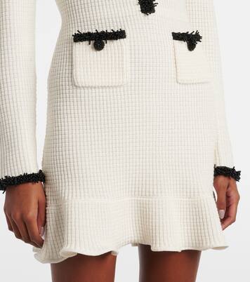 Verziertes Minikleid aus Strick | Self-Portrait