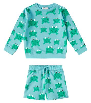Fleece cotton sweater and sweatpants set | Stella McCartney Kids