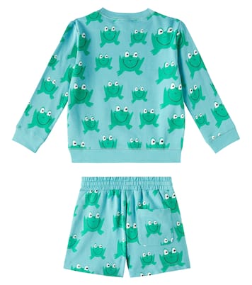 Fleece cotton sweater and sweatpants set | Stella McCartney Kids