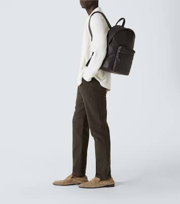 Rucksack Secondskin Hoodie aus Leder | Zegna