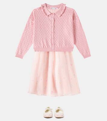 Robe Elmae en soie à fleurs | Bonpoint