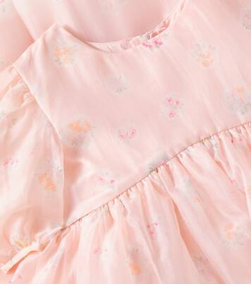 Robe Elmae en soie à fleurs | Bonpoint