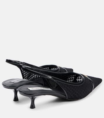 Slingback-Pumps aus Mesh mit Leder | Victoria Beckham